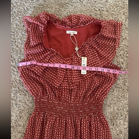 NWT MAX STUDIO
Ruffled V-neck Sleeveless Maxi Dress In Rstbrcrd
Size Small - Picture 9 of 12